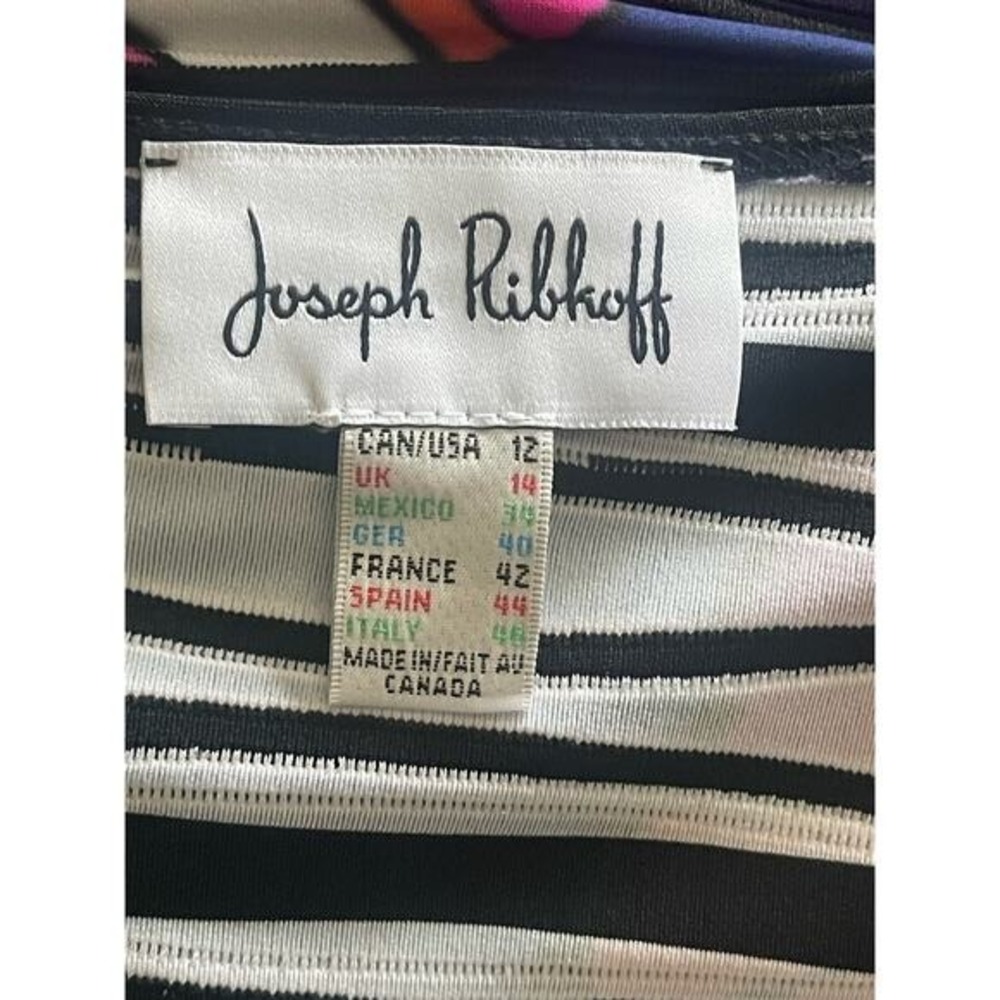 Joseph Ribkoff Ruched Multicolored Dress - Picture 7 of 7